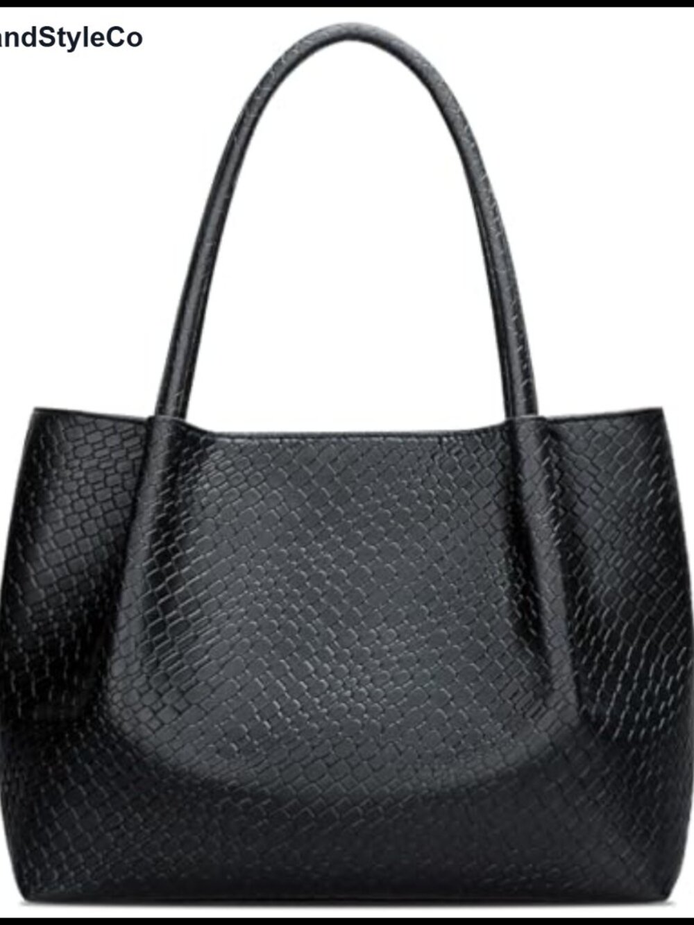 Vegan Leather Tote Bag Large Capacity Shoulder Purse Travel Laptop Handbag